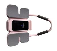 MERIGLARE Abdominal Roller Wheel Workout Equipment with Display Non Slip Handles Elbow Support Pads Automatic Return Multi Material Suitable for Home Gym Women, Pink