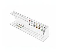 MERIGLARE Acrylic Display Board Piercing Organizer Transparent Earring Stand Multi-Capacity Rack with Sturdy Structure Suitable for Collector Home Use Market Stall Professional, Rectangular