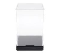 MERIGLARE Acrylic Display Case Countertop Box Cube Versatile Transparent Display Stand Storage Showcase for Cosmetics Action Figures, Bottom H 15 cm, Base 10cmx10cm