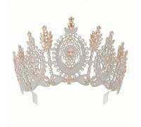 MERIGLARE Adjustable Stage Crown Bridal Tiara Rhinestone Headpiece Crystal Alloy Metal With Secure Comb For Comfortable Wear, style to 13