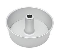 MERIGLARE Aluminum Bakeware Round Cake Pan Non-Stick Angel Food Cake Chiffon Baking Tray Plate with Removable Bottom for Home Kitchen Durable & Lightweight - 8 inch