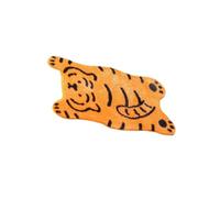 MERIGLARE Animal Shaped Bath Mat, Decorative Non-Slip Modern Small Area Rug, Floor Carpet, Home Decor for Shower Room, Dorm Room, Orange