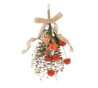 MERIGLARE Artificial Floral Teardrop Swag Autumn Eucalyptus Wreath Front Door Swag for Easter Farmhouse Holidays Housewarming Garden
