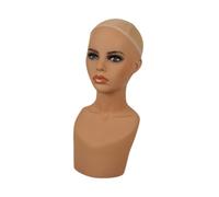MERIGLARE Bald Manikin Head Training Head,Lightweight, Holder Stand Professional Cosmetology Face for Necklaces Shop Props, DB02