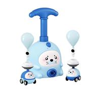 MERIGLARE Balloon Powered Toy Car for with Hand Pump and Flying Toys Air Pressure Vehicle with 6 Balloons Educational Activity Suitable for 0-, Blue