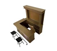 MERIGLARE Bar Counter Model 1:12 Photo Props Novelty Diorama Decoration for 6-8 Inch