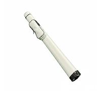 MERIGLARE Billiard Pool Tube Carrying with Hard Shell and Soft Lining PU Leather Material with Zippered Pocket and Adjustable Strap Suitable for Practice Pool Travel, White