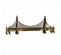 MERIGLARE Bronze-Finished Desktop Bridge Figurine | Architectural Model, Vintage, Sculpture, for Office, Architecture Enthusiasts, Collectors, 18x2x6.5cm