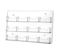 MERIGLARE Business Card Holder Clear Sticker Display Hanging Organizing Wall Mount Sticker Display Stand , 12 Pockets