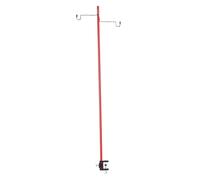 MERIGLARE Camping Lantern Stand Made of Aluminum Alloy, Removable Hook for Garden, Picnic, Backpacking, Stainless Steel Camping Light Pole, Red