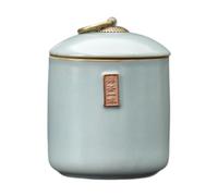 MERIGLARE Ceramic Tea Storage Jar with Lid Desktop Tin Organizer Jar Coffee Container for Restaurant Kitchen Dry Tea, White
