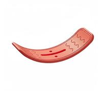 MERIGLARE Child Balance Board Curved Wobble Board Rocker Board Board With Non Slip Surface And Rounded Edges For Sensory Play Home Gym Classroom Therapy, Red