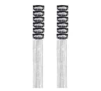 MERIGLARE Clip-in Hair Extension, Synthetic Hair Accessory, Shiny Tinsel, Heat-Resistant Material, Suitable for Parties And Cosplay, silver