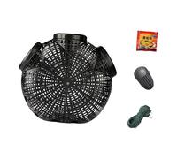 MERIGLARE Crawfish Fishing Cage with Rope Large Capacity for Catching Loach And Crab in Rivers And Lakes, 3 holes