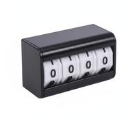 MERIGLARE Digital Counter Desktop Tally Counter Number Manual Resettable Wheels No Power Needed Suitable for classrooms study games work tasks, Black, 4-Digit