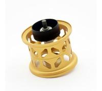 MERIGLARE Fishing Reel Spool Ultralight Replacement Spool Aluminum Alloy Structure Smooth Casting Better Line Control Quick Start Rotation Suitable for, Gold