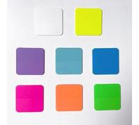 MERIGLARE Fluorescent Stickers Reflective Triangle Decal Label Sign PET Material for Night Visibility On Cars Trailers Toolboxes Doors Suitable for Garage, Glowing Square