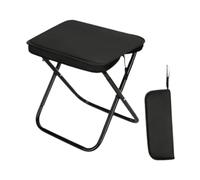 MERIGLARE Folding Stool Camping Fishing Chair Practical x Shaped Frame 130 kg Load Bearing for Hiking Music Festivals Backyard Beach, Black