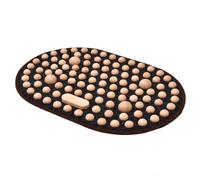 MERIGLARE Foot Pressure Pad Wooden Bead Foot Massager Foot Acupressure Board Felt Construction with Textured Beads and Massage Block Suitable for