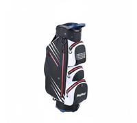 MERIGLARE Golf Equipment Case Bag Carrier Organizer Featuring Waterproof Nylon Build And Anti Collision Top With Ample Zippered Storage suitable for cart use home storage, Black White