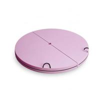 MERIGLARE Gymnastics Round Pole Dance Mat Compact Folding Landing Cushion Impact Absorbing Guard Slip Resistant Practice Area sponge and pearl cotton suitable, Pink, 120 120 5 Cm