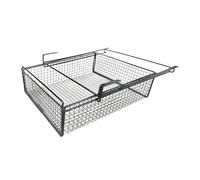 MERIGLARE Hanging Pull-Out Drawer Basket That Slides Under The Shelf. Compact Under-Cabinet Storage Container for The Home, Black, M