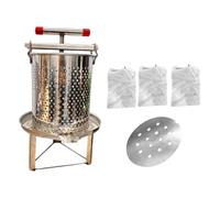 MERIGLARE Honey Press, T-Shaped Hand Press, Practical for Home Wine Making, Juice Press, Honeycomb, Grape Pomace, 3 Filtration Meshes