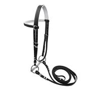 MERIGLARE Horse Equipment with Reins, Riding Ropes, Riding Accessories for Dressage Training, Head Collars, Halters, Headstalls, L black