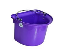 MERIGLARE Horse Feed Bucket, Mountable, Easy to Transport, Ergonomic, Space-saving, Trough for Horses on The Farm, Purple