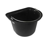 MERIGLARE Horse Feed Bucket, Mountable, Easy to Transport, Ergonomic, Space-saving, Trough for Horses on The Farm, Black