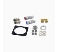 MERIGLARE Hydraulic Steering System Boat Steering Kit Mounting Plate Linkage Set Fittings Sealing Rings Metal Construction For Vessel Control Installation, 100 HP Internal Connection Accessories