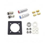 MERIGLARE Hydraulic Steering System Boat Steering Kit Mounting Plate Linkage Set Fittings Sealing Rings Metal Construction For Vessel Control Installation, 150 HP Internal Connection Accessories