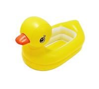 MERIGLARE Inflatable Bathtub Cartoon Comfortable Soft Pool Float Shower Basin Seat Kids Toddler Party Pool, Yellow Duck