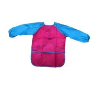 MERIGLARE Kids Art Bib with Long Sleeves for Painting and Baking, Rose Red