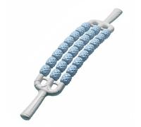 MERIGLARE Massage Roller Stick Massager Deep Tissue Relief with Non Slip Textured Handles and Bendable Core Soft Rubber Suitable for Leg and Back Travel, Blue