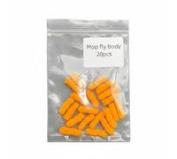 MERIGLARE Material Fly Tying Supply Chenille Mop Fly Body Grub Bodies Worm Fiber With Lifelike Action For Worm And Grub Looks In Varied Currents Suitable for, Orange