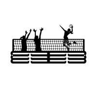MERIGLARE Medal Holder Wall Mount Iron Shelf Frame for Stylishly Presenting And Collecting Your Medals for Athletes, Living Room, Office, Volleyball