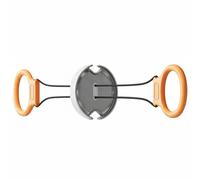 MERIGLARE Men Chest Expander Flywheel Resistance Home Exercise Equipment With Spiral Damping Non Slip Handles Wear Resistant Ropes Full Body Strength Training, Orange Gray