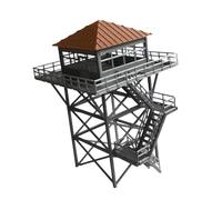 MERIGLARE Miniature Model Micro Landscape Railway Model Diorama Observation Made of PP Material, Detailed Design for Collectors, Gray and Brown