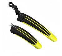 MERIGLARE Mudguard Adjustable Front and Back Fenders Versatile Bike Protection Lightweight Synthetic Fiber Material Suitable for Mountain Roads Paths, Yellow Thickened