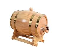 MERIGLARE Oak Wine Barrel with Stand, Oak Wine Barrel, Port Barrel, Retro Storage Container, Oak Aging Barrel, Wooden Wine Barrel for Beer And Cocktails, Home D, 1L