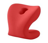 MERIGLARE Office Chair Neck Support Memory Foam for Adults Students Washable Skin Friendly Versatile Desk Napping Pillow Headrest, Red