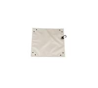MERIGLARE Outdoor Cushion Tray Foldable Mat Seating Pad Gear Organizer With Reinforced Corners Washable Clip On Carabiner suitable for road trips camping rest stops travel, Beige, 34.5 34.5CM