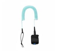 MERIGLARE Paddleboard Leash Coiled Tether Ankle Cord Steel Wire Swivel Key Pocket Suitable for River Surfing Water Exercise, Blue