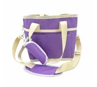 MERIGLARE Polyester Insulated Tote with Pockets Hands Cylindrical Beverage Cold Storage Bag Thermal Insulated Bag with Shoulder Strap for Outdoor Activities