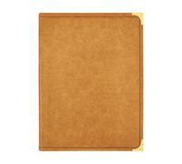MERIGLARE Restaurant Menu Cover Menus Folder Commercial 6 Pages A4 Size Refillable Menu Holder 12 Views for Bar Wedding Hotel Party, Brown