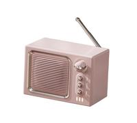 MERIGLARE Retro Design Bluetooth Speaker White Noise Machine 5 W Ornament Stylish Multifunctional Radio for Home Dorm Bedroom Gift Desk, Pink