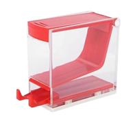 MERIGLARE Roll Dispenser Holder Organizer Nonslip Practical Press on Storage Box Roll Holder for Dental Pharmacy Tabletop, red