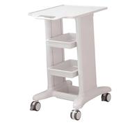 MERIGLARE Rolling Salon Cart Multifunctional Utility Trolley Organizer Waterproof Pp Material Silent Mobility Suitable for Beauty Office, White