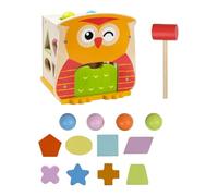 MERIGLARE Shape Sorting Cube Shape Sorter Matching Blocks Educational for Kids Child 36 Months+